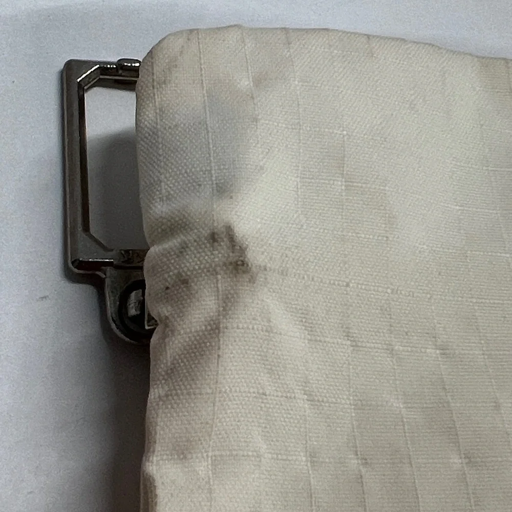 Vintage LeSportsac Bag Tan With White Logo Nylon Made In USA Zipper Pouch